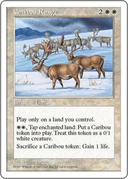 画像1: 【5ED】《カリブー放牧場/Caribou Range》【R】 (1)