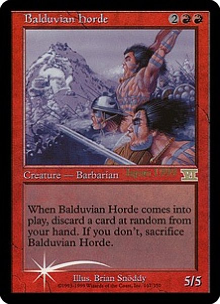 画像1: ※特価※【6ED-P】※Foil※《バルデュヴィアの大軍/Balduvian Horde》【R】(世界選手権99プロモ) (1)