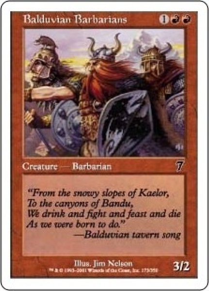 画像1: 【7ED】※FOIL※《バルデュヴィアの蛮族/Balduvian Barbarians》【C】 (1)