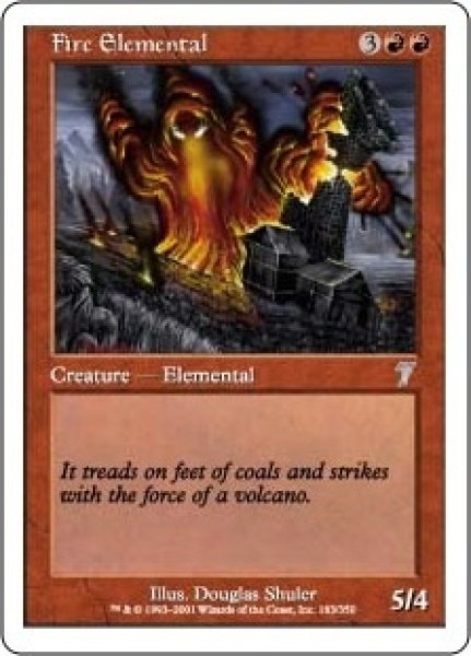 画像1: ※特価※【7ED】※Foil※《炎の精霊/Fire Elemental》【C】 (1)