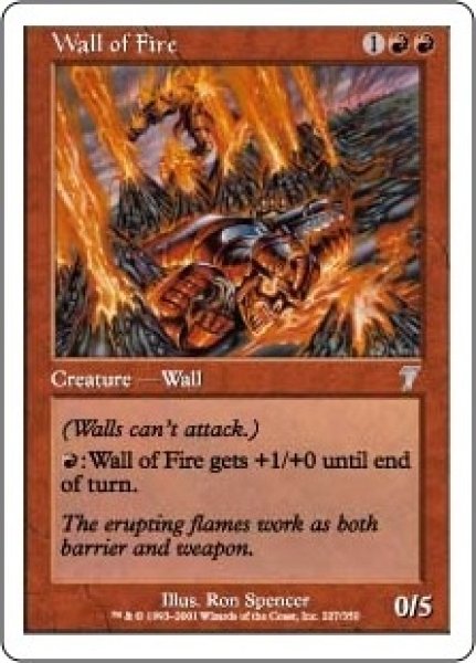 画像1: ※特価※【7ED】※Foil※《炎の壁/Wall of Fire》【C】 (1)