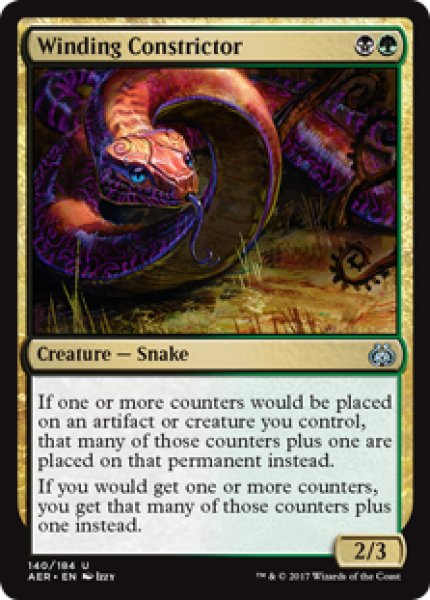 画像1: 【再録カード】《巻きつき蛇/Winding Constrictor》【U】 (1)