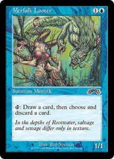 マーフォークの物あさり Merfolk Looter 英語 foil 2枚MTG MTG エターナル 【EMA】※Foil※《マーフォークの物あさり/Merfolk