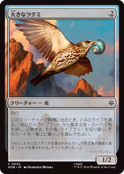 画像1: 【HOB】《大きなツグミ/Old Thrush》【C】 (1)