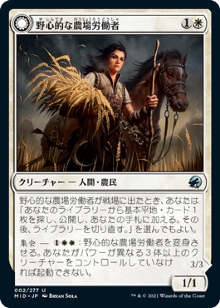 画像1: 【MID】《野心的な農場労働者/Ambitious Farmhand》《歴戦の聖戦士/Seasoned Cathar》【U】 (1)