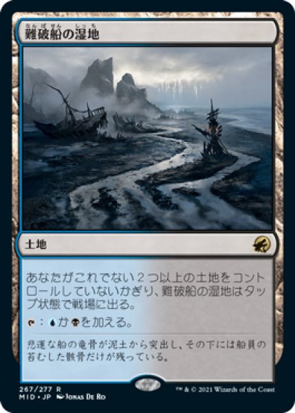 画像1: 【MID/PrePR】※FOIL※ 《難破船の湿地/Shipwreck Marsh》【R】 (1)