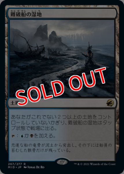 画像1: 【MID/PrePR】※FOIL※ 《難破船の湿地/Shipwreck Marsh》【R】 (1)