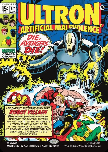 画像1: 【MSH】※FOIL※《人の作りし悪、ウルトロン/Ultron, Artificial Malevolence》【M】 (1)