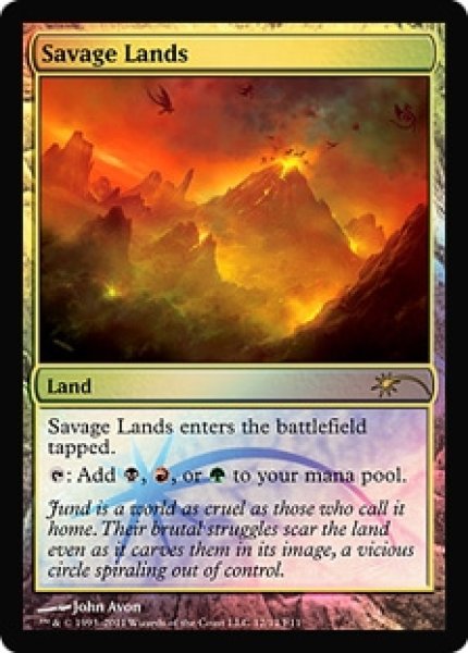 画像1: 【MTG/FNMPR】※Foil※《野蛮な地/Savage Lands》 (1)