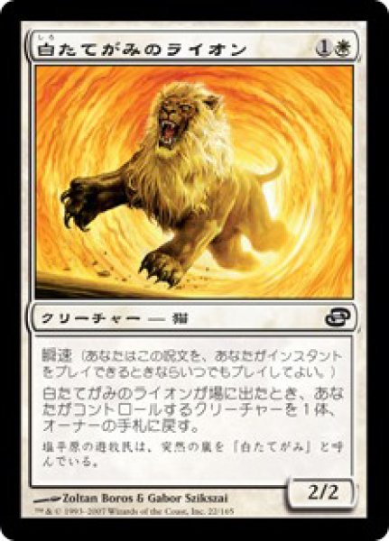画像1: 【PLC】《白たてがみのライオン/Whitemane Lion》【C】 (1)
