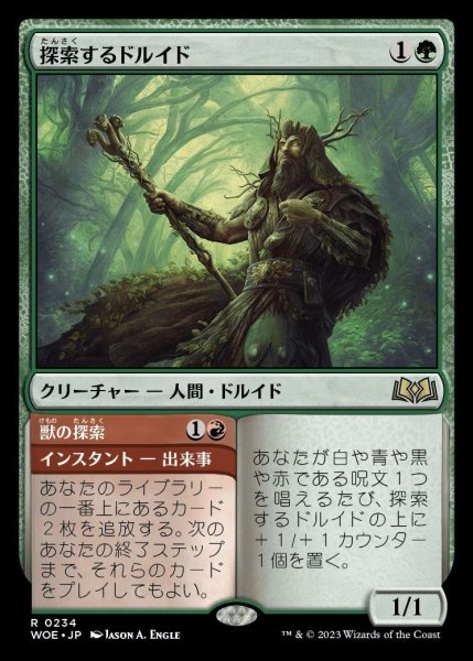 画像1: 【WOE】《探索するドルイド/Questing Druid》《獣の探索/Seek the Beast》【R】 (1)