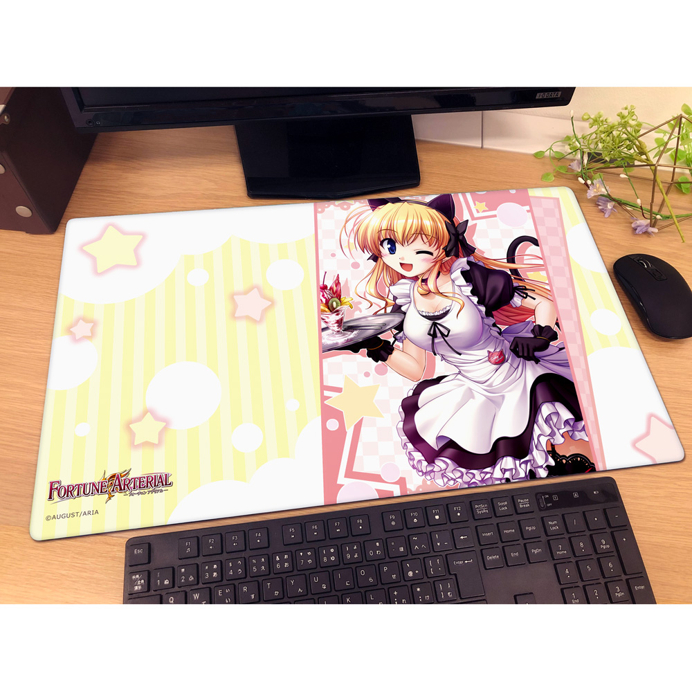 予約商品】カーテン魂 [FORTUNE ARTERIAL]ラバーマット（千堂瑛里華/猫