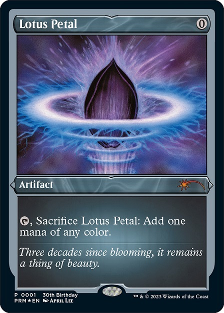 【MTG/PR】※FOIL※《水蓮の花びら/Lotus Petal》【PR】（30周年記念）